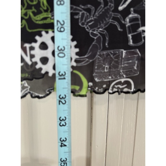 Vitriol Blk/Red Lined Straps Sheer Mini Slip Dress Size L Skull/Dice Punk/Rock - Picture 3 of 8